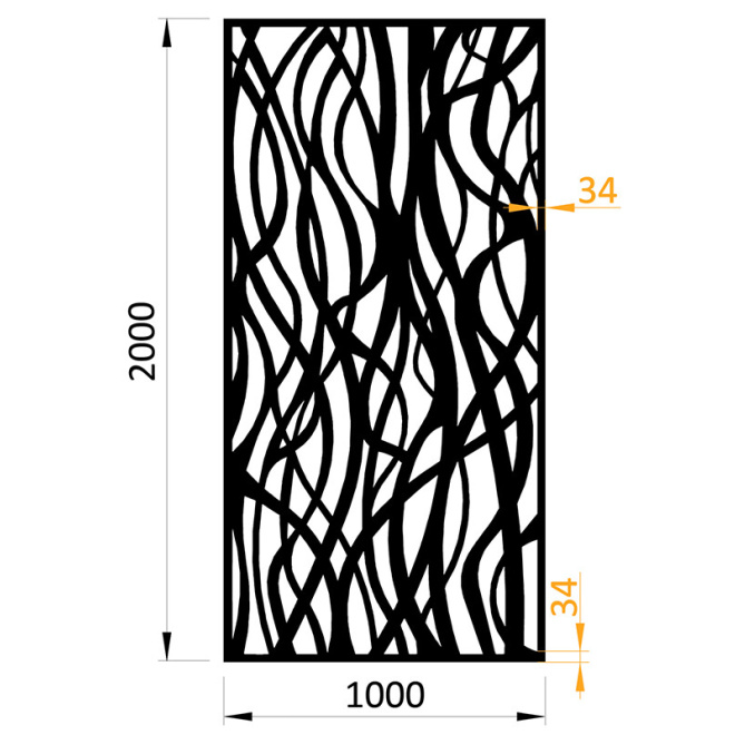 Designový plech, vzor 1264, 1000x2000x2,5mm, I PFL25.1264