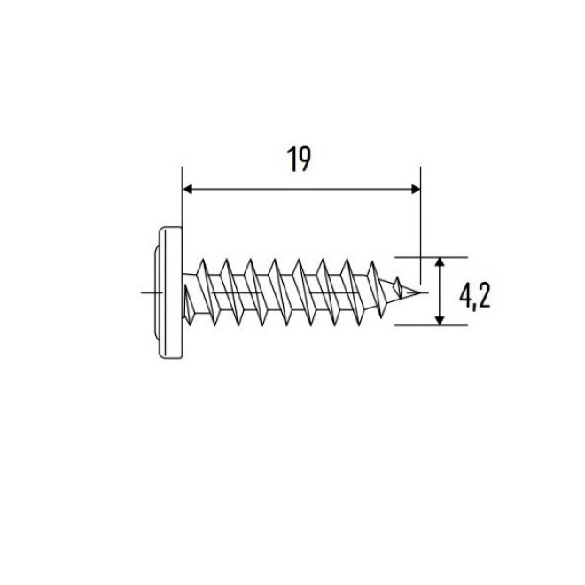 Upevňovací vrut V4219, 4,2x19mm