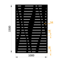 Designový plech, vzor 9341, 1000x1500x2,0mm, PFL150.9341