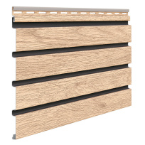 Fasádní obklad Wood Siding Fronto V Black, SVP-06, 57 - světlý dub